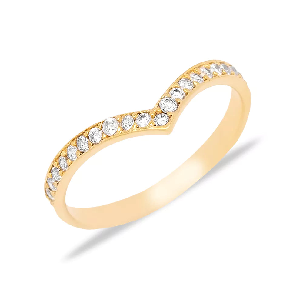 Elegant gold-toned cluster ring adorned with shimmering cubic zirconia stones, perfect for formal events and evening wear.